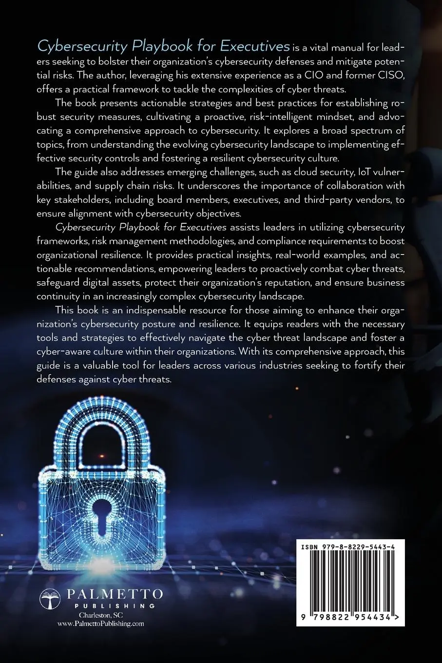 Rückseite: 9798822954434 | Cybersecurity Playbook for Executives | Anis Trabelsi | Taschenbuch