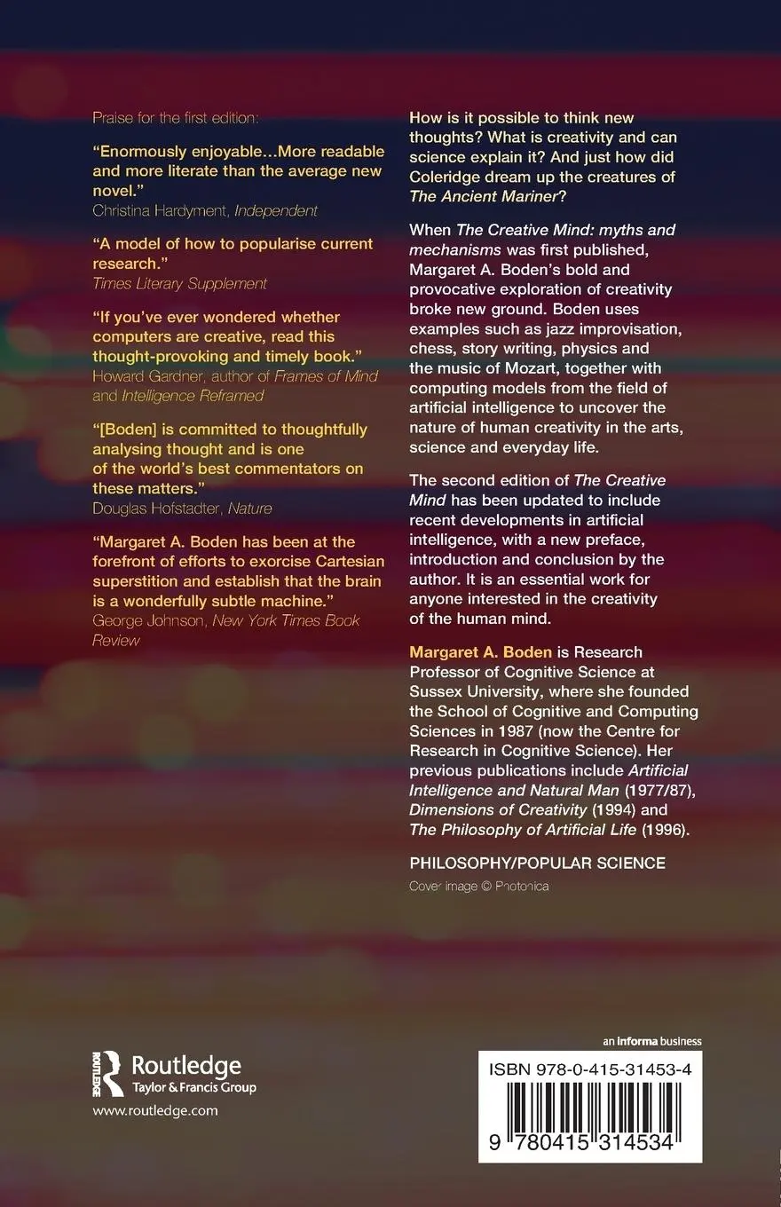 Rückseite: 9780415314534 | The Creative Mind | Myths and Mechanisms | Margaret A. Boden | Buch