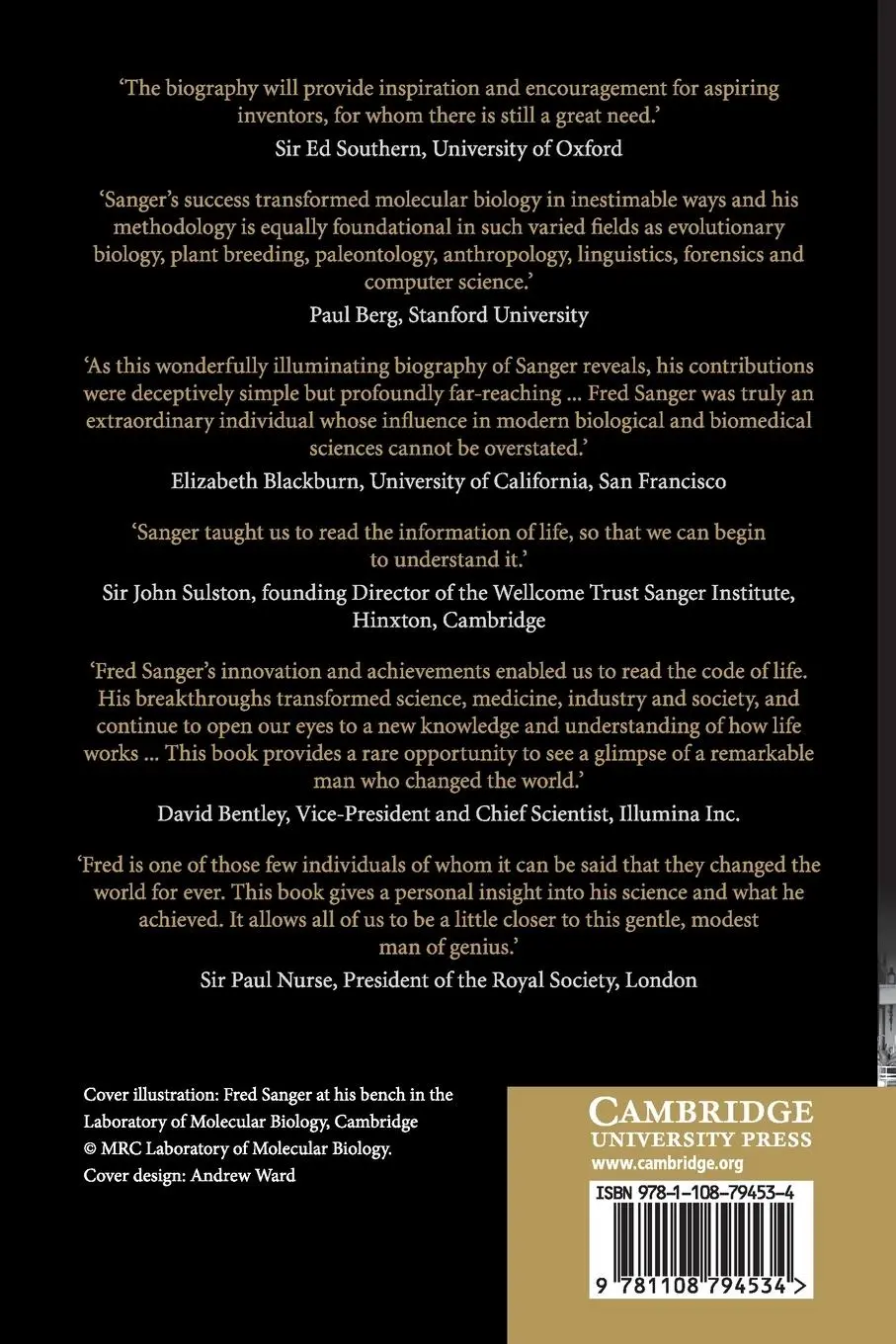 Rückseite: 9781108794534 | Fred Sanger - Double Nobel Laureate | George G. Brownlee | Taschenbuch