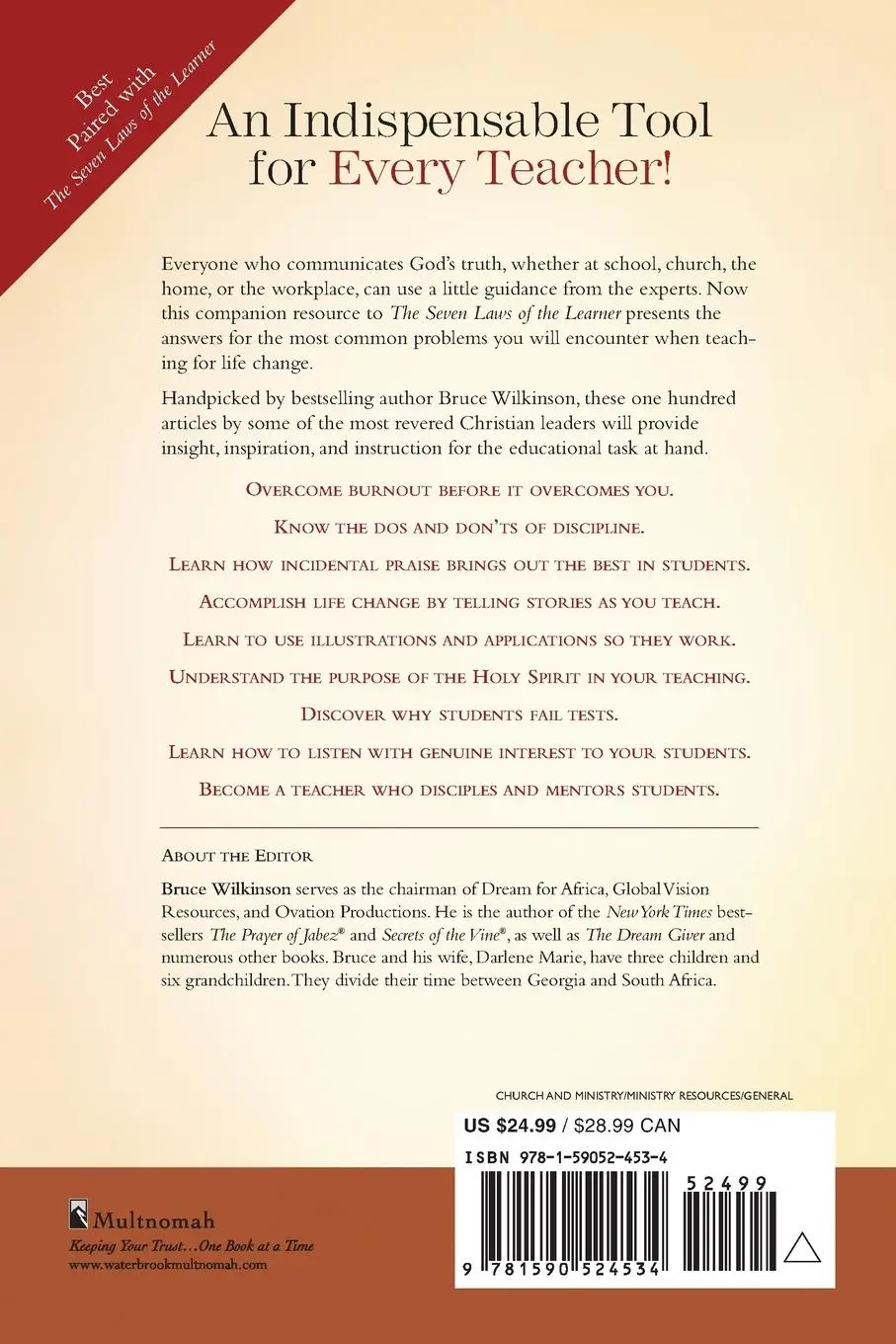 Rückseite: 9781590524534 | Almost Every Answer for Practically Any Teacher | Bruce Wilkinson