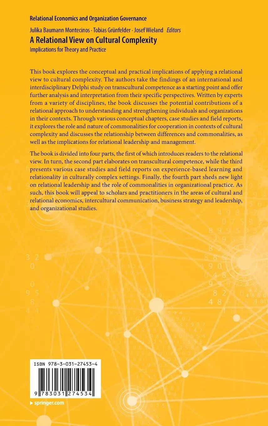 Rückseite: 9783031274534 | A Relational View on Cultural Complexity | Montecinos (u. a.) | Buch
