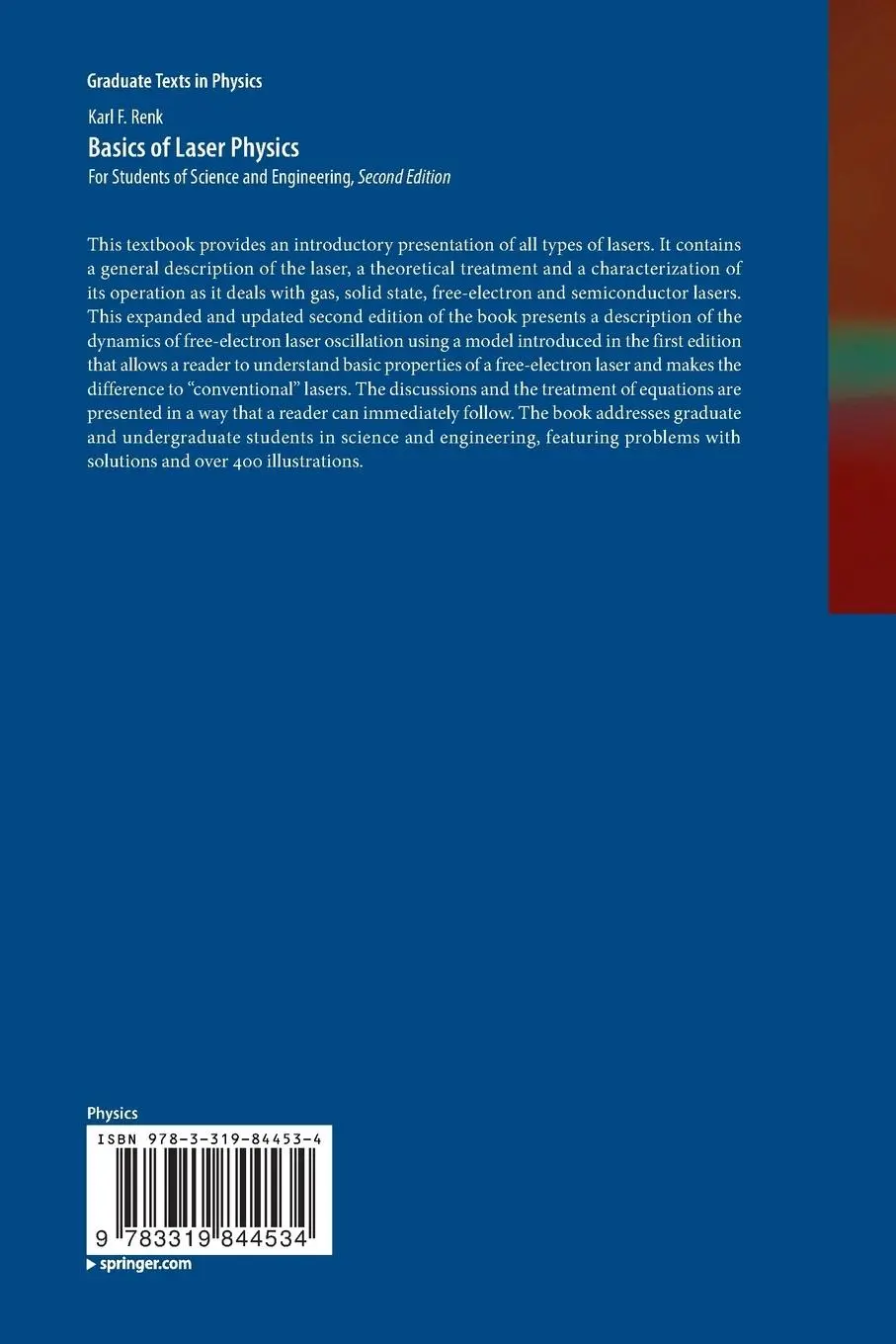 Rückseite: 9783319844534 | Basics of Laser Physics | For Students of Science and Engineering