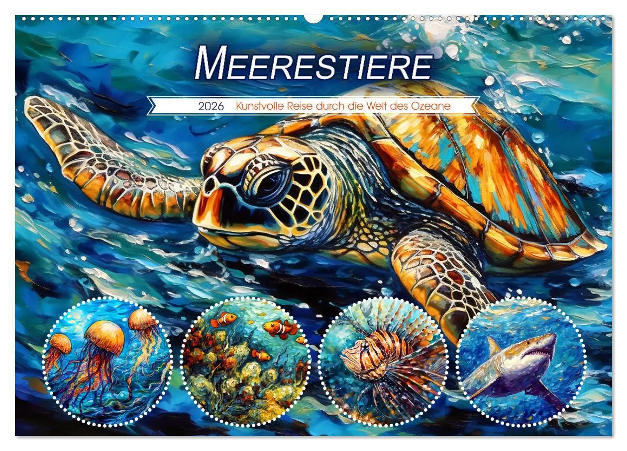 Cover: 9783457524534 | Meerestiere - Kunstvolle Reise durch die Welt der Ozeane...