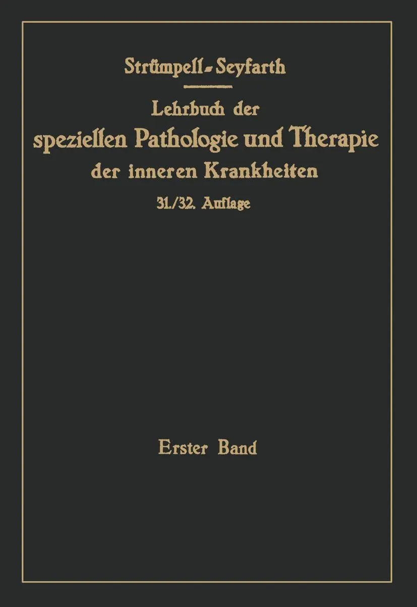 Lehrbuch der speziellen Pathologie und Therapie der inneren Krankheiten für Studierende und Ärzte. (1.-30. Aufl. Leipzig: F.C.W: Erster Band