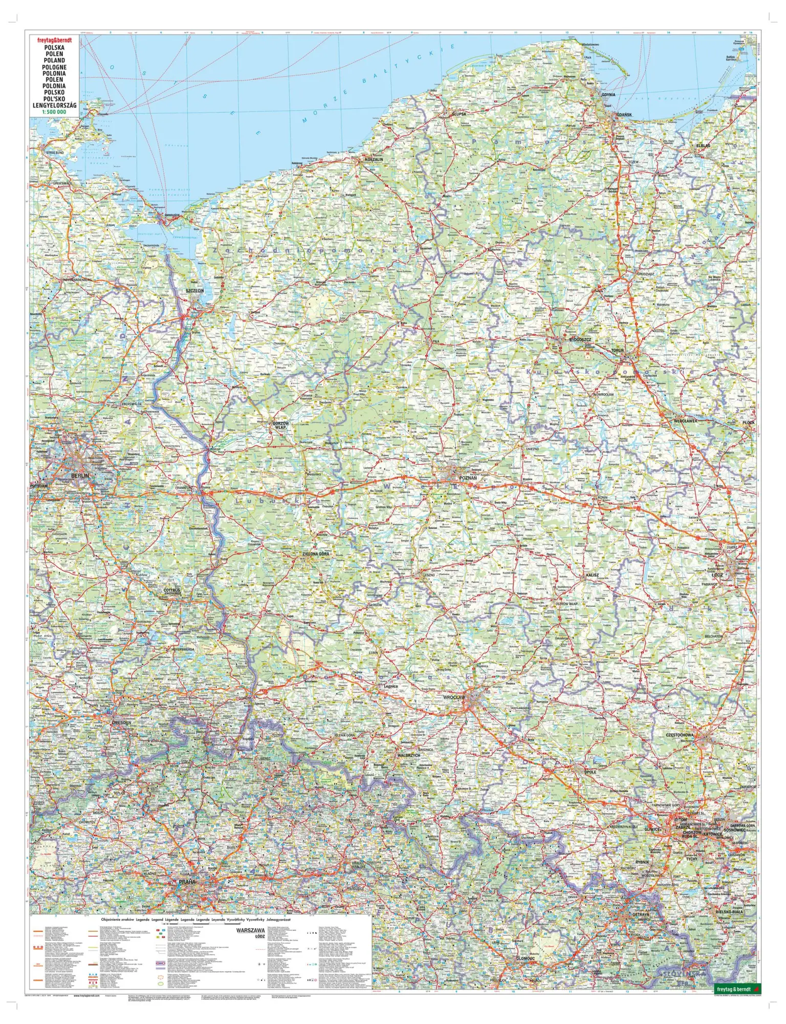 Bild: 9783707924534 | Polen, Straßenkarte 1:500.000, freytag &amp; berndt | Freytag &amp; Berndt
