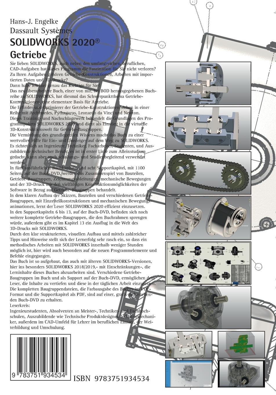 Rückseite: 9783751934534 | Solidworks Getriebe | Hans-J. Engelke | Taschenbuch | 328 S. | Deutsch