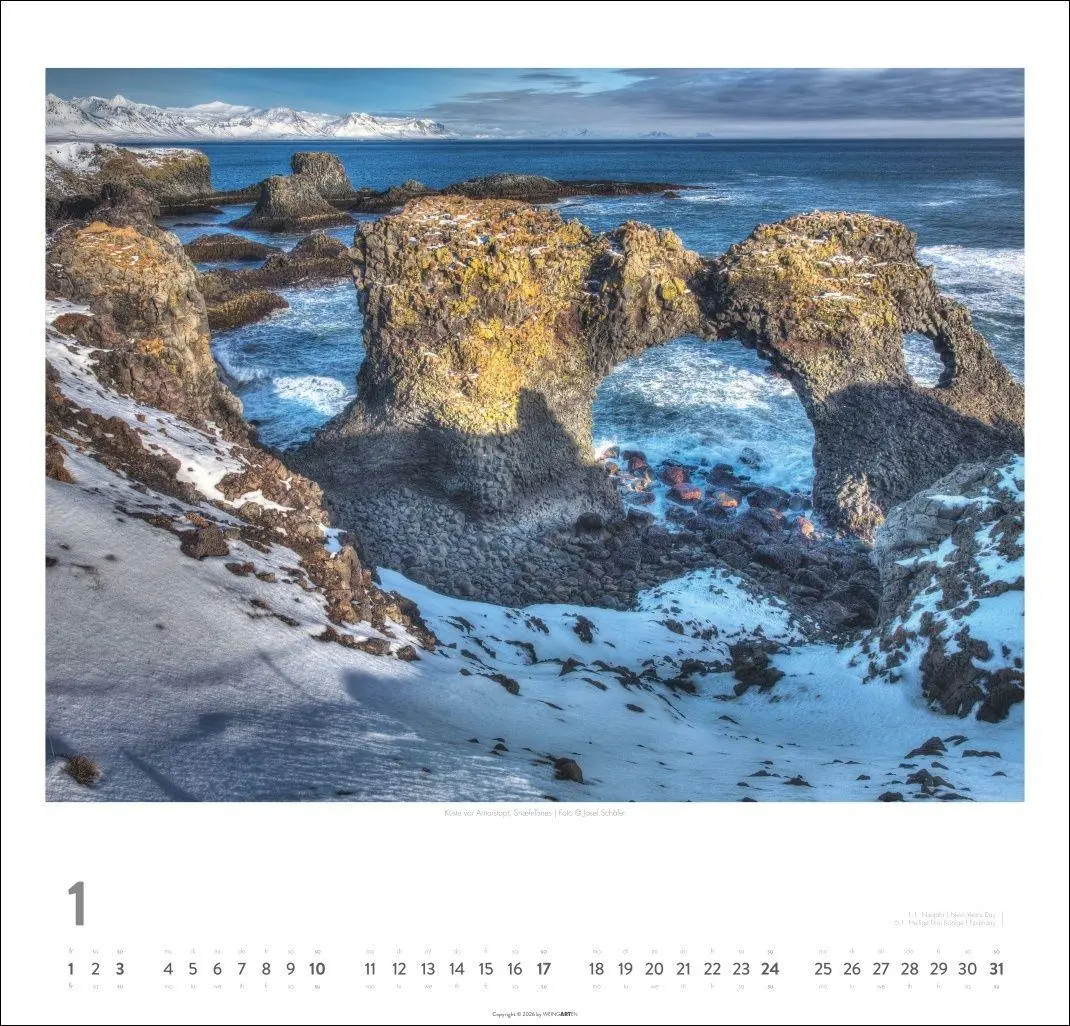 Bild: 9783839904534 | Island Kalender 2027 - Insel aus Feuer und Eis | Josef Schäfer | 14 S.