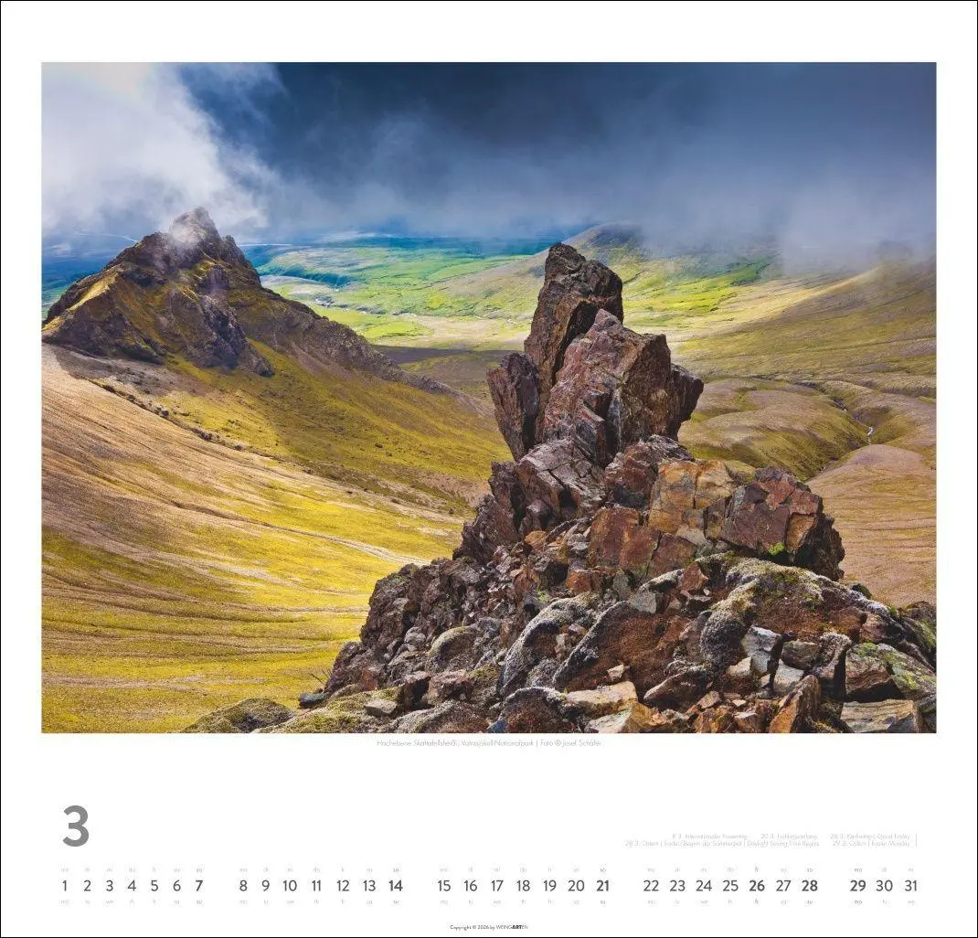 Bild: 9783839904534 | Island Kalender 2027 - Insel aus Feuer und Eis | Josef Schäfer | 14 S.
