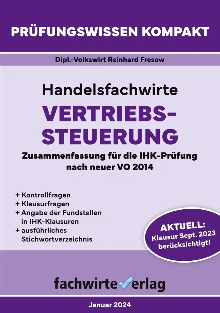 Cover: 9783958874534 | Fresow, R: Handelsfachwirte: Vertriebssteuerung | Reinhard Fresow
