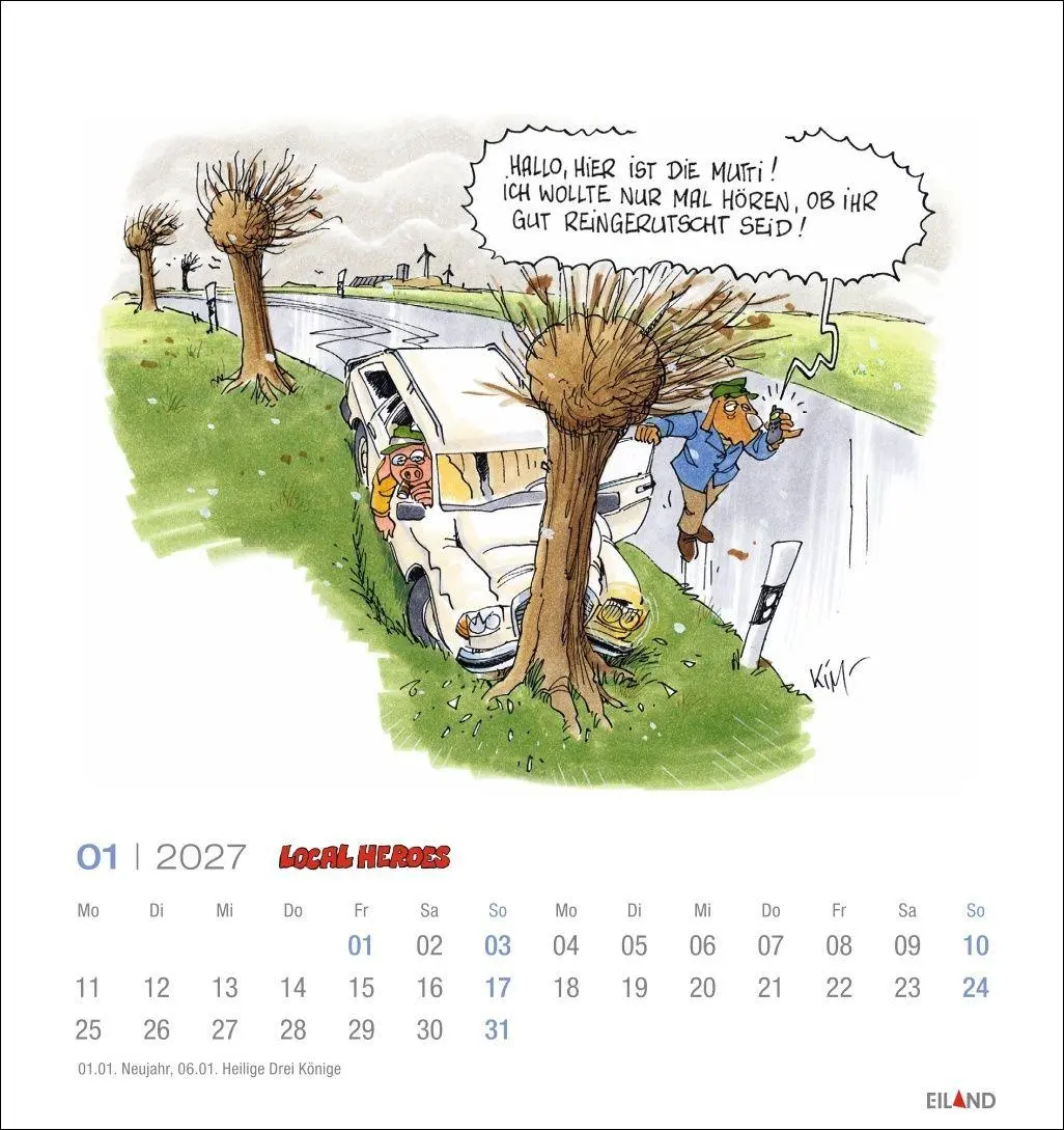 Bild: 9783964024534 | Local Heroes Postkartenkalender 2027 - Vom Leben hinter´m Deich | 2027