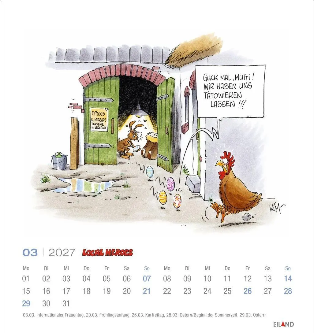 Bild: 9783964024534 | Local Heroes Postkartenkalender 2027 - Vom Leben hinter´m Deich | 2027