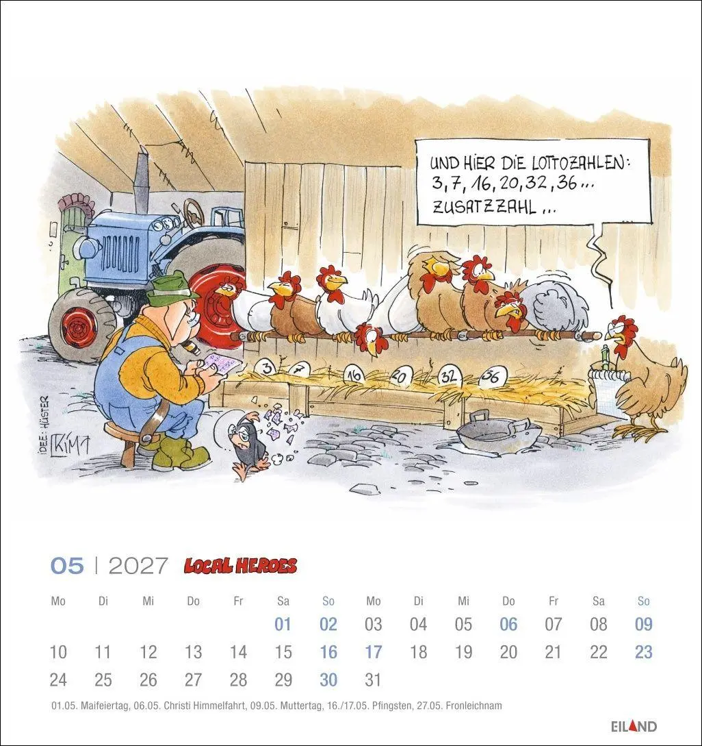 Bild: 9783964024534 | Local Heroes Postkartenkalender 2027 - Vom Leben hinter´m Deich | 2027
