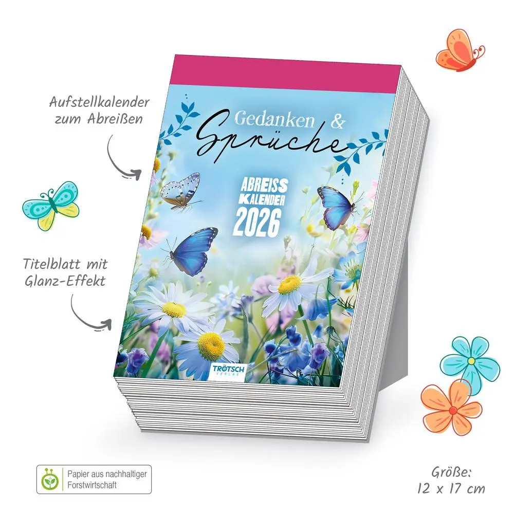 Bild: 9783988024534 | Trötsch Abreißkalender Gedanken und Sprüche 2026 | KG | Kalender
