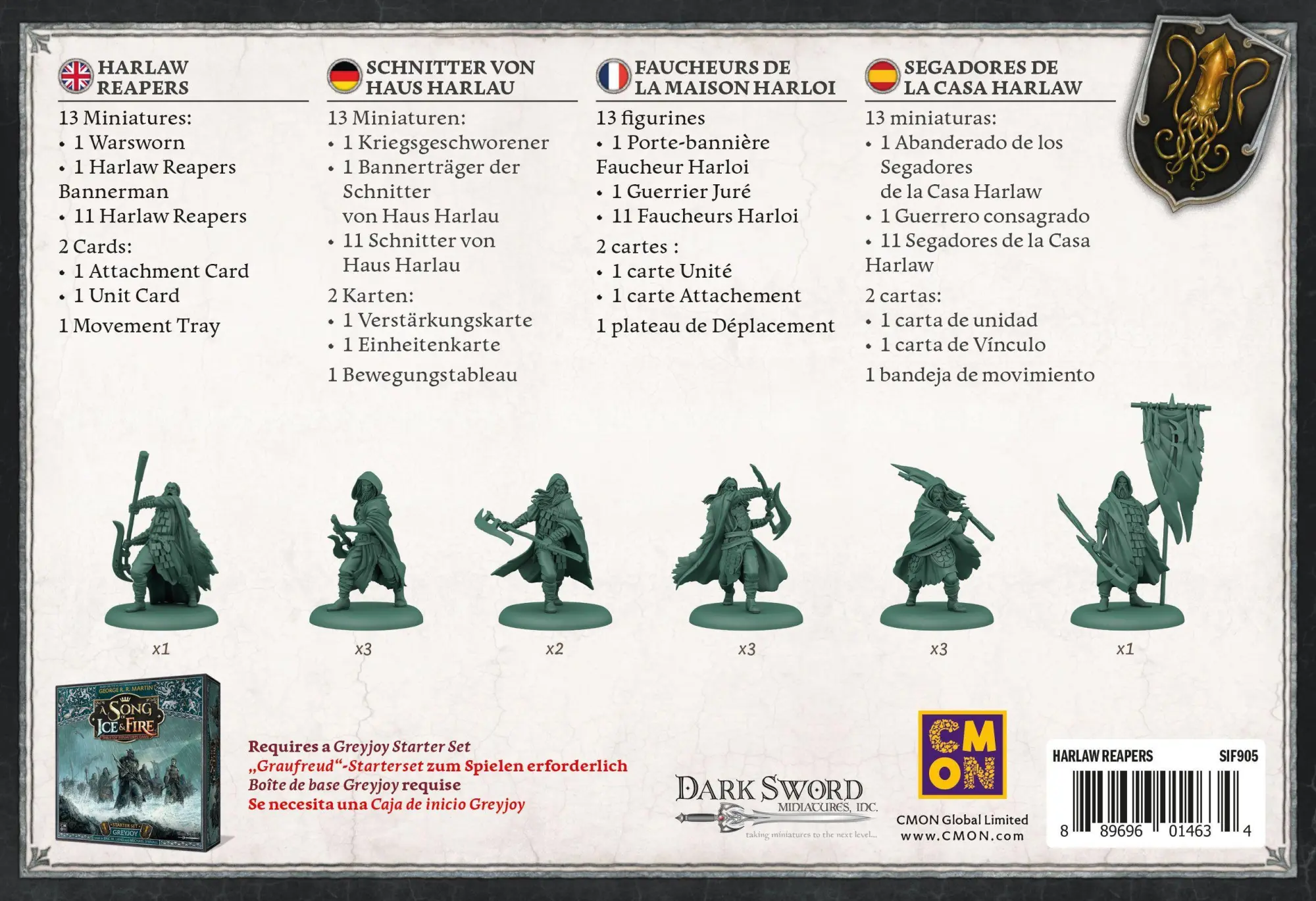 Bild: 889696014634 | Song of Ice &amp; Fire - House Harlaw Reapers | Cmon | Spiel | CMND0214