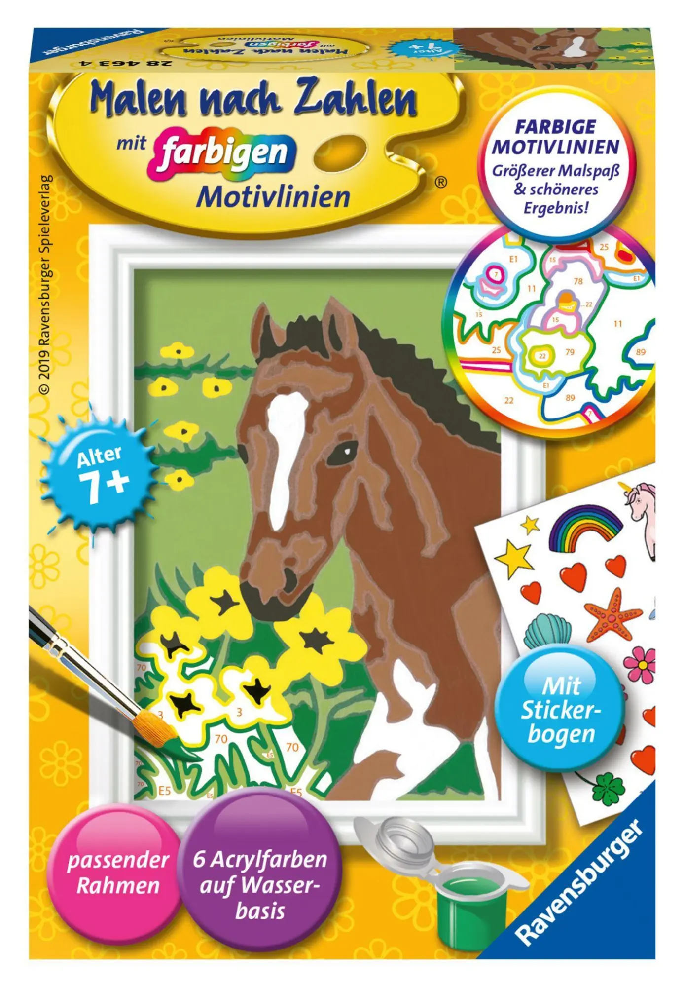 Cover: 4005556284634 | Fohlen - Mal-Set | Mit Stickerbogen | Spiel | CreArt Malen nach Zahlen