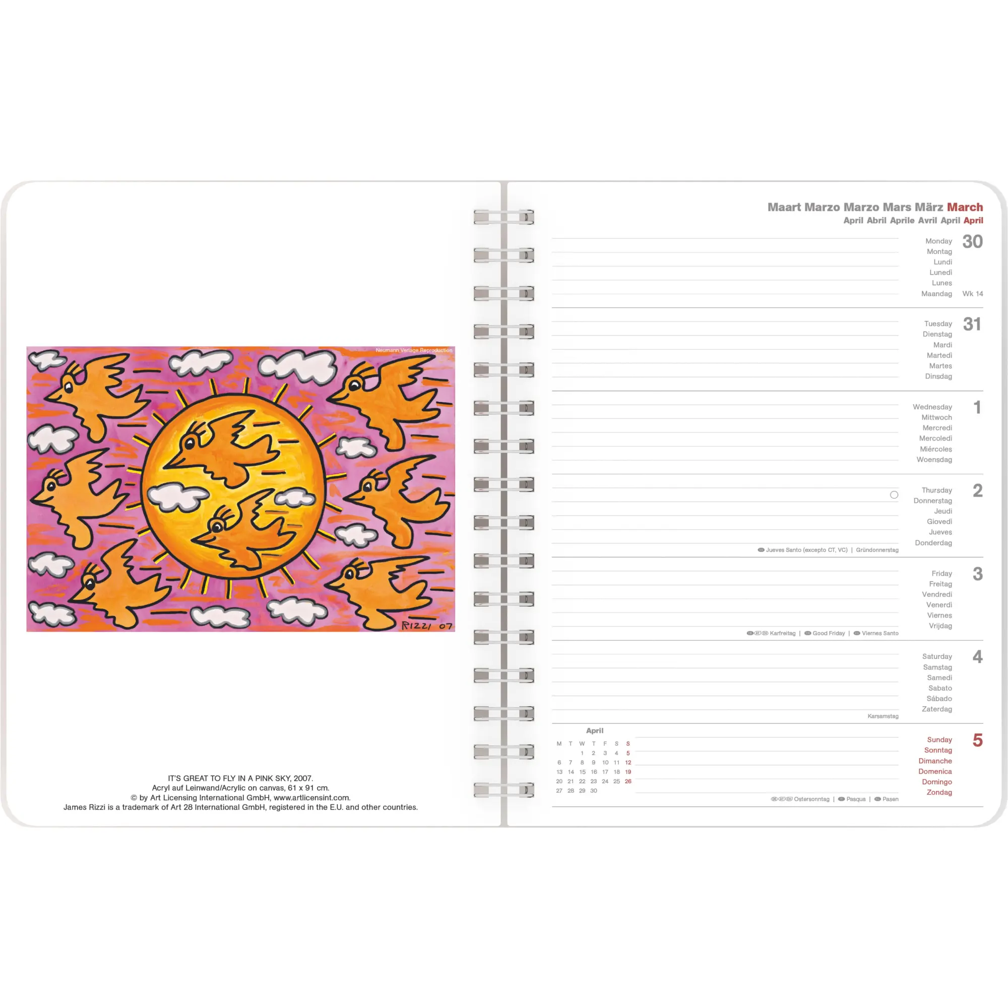 Bild: 4069095004634 | James Rizzi 2026 - Diary - Buchkalender - Taschenkalender -...