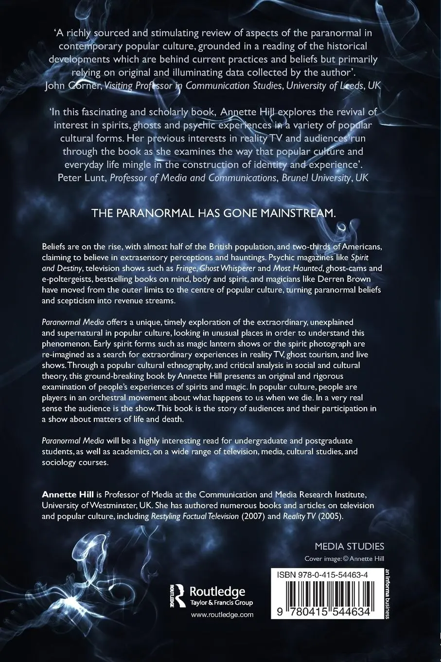 Rückseite: 9780415544634 | Paranormal Media | Audiences, Spirits and Magic in Popular Culture