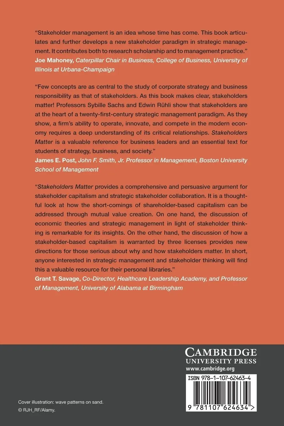 Rückseite: 9781107624634 | Stakeholders Matter | A New Paradigm for Strategy in Society | Buch