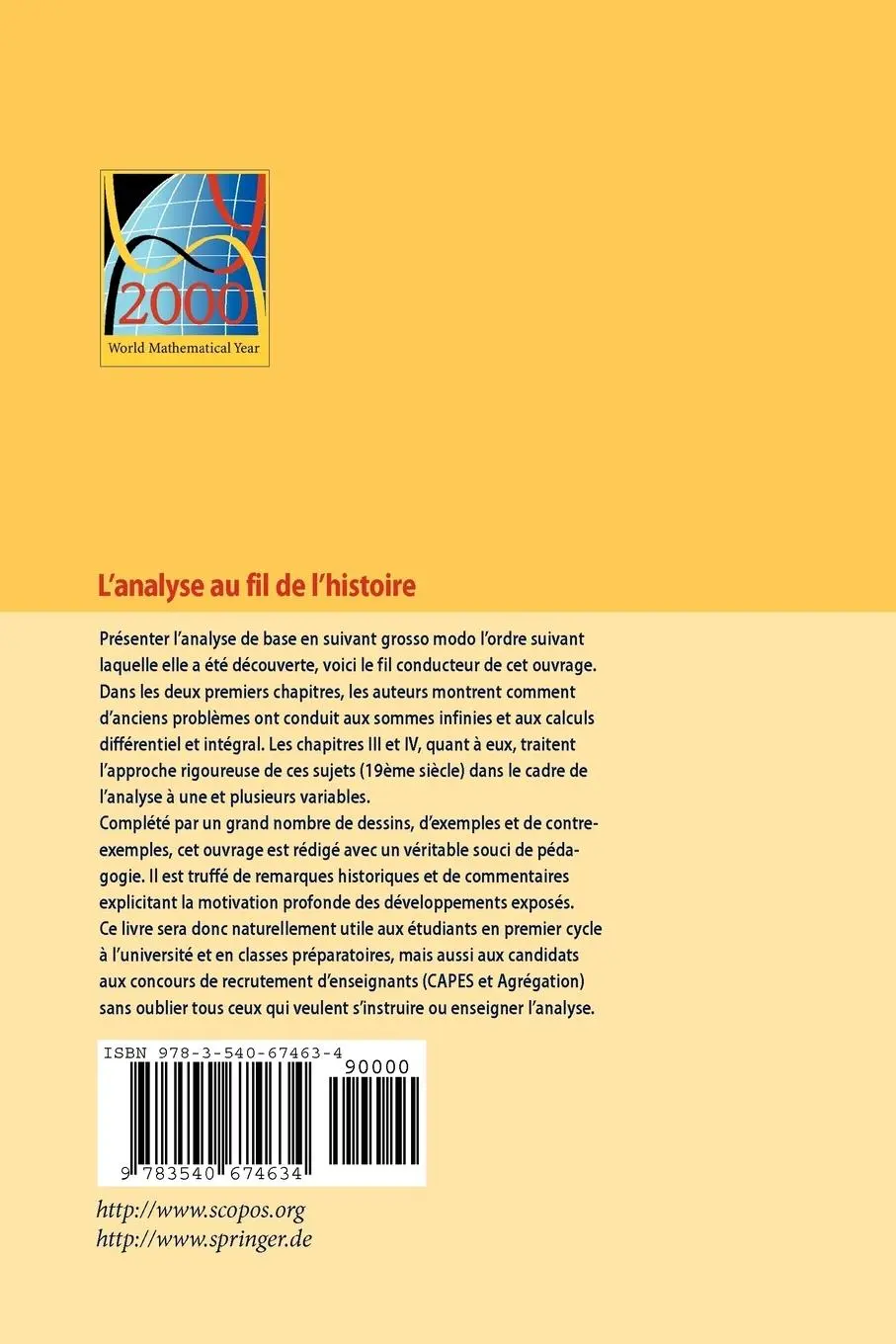 Rückseite: 9783540674634 | L'analyse au fil de l'histoire | E. Hairer (u. a.) | Taschenbuch | x