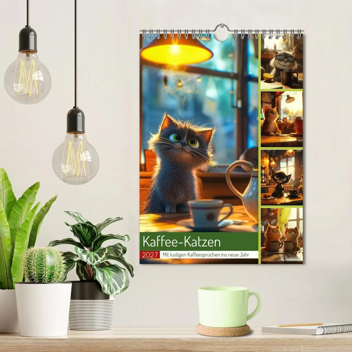 Bild: 9783569174634 | Kaffee-Katzen (Wandkalender 2027 DIN A4 hoch), CALVENDO Monatskalender