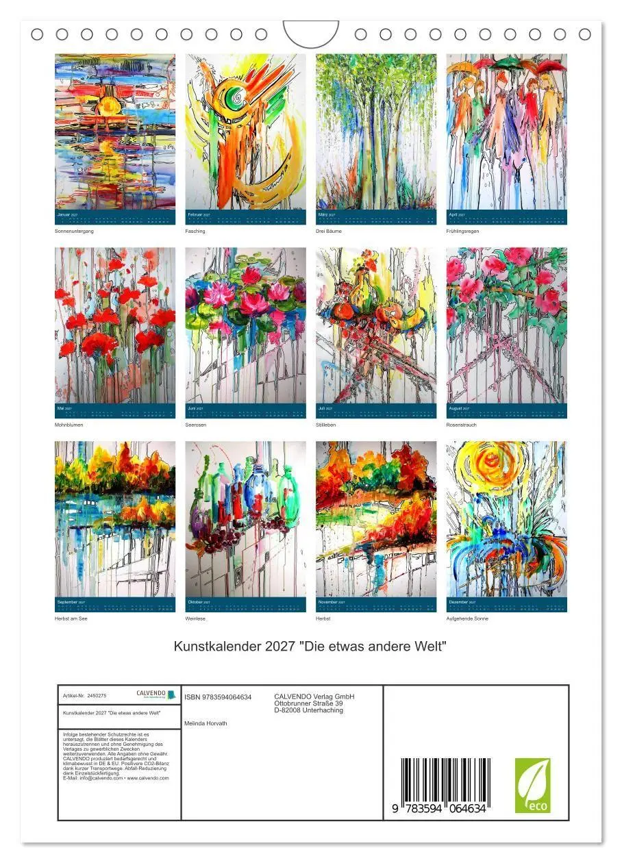 Bild: 9783594064634 | Kunstkalender 2027 "Die etwas andere Welt" (Wandkalender 2027 DIN...