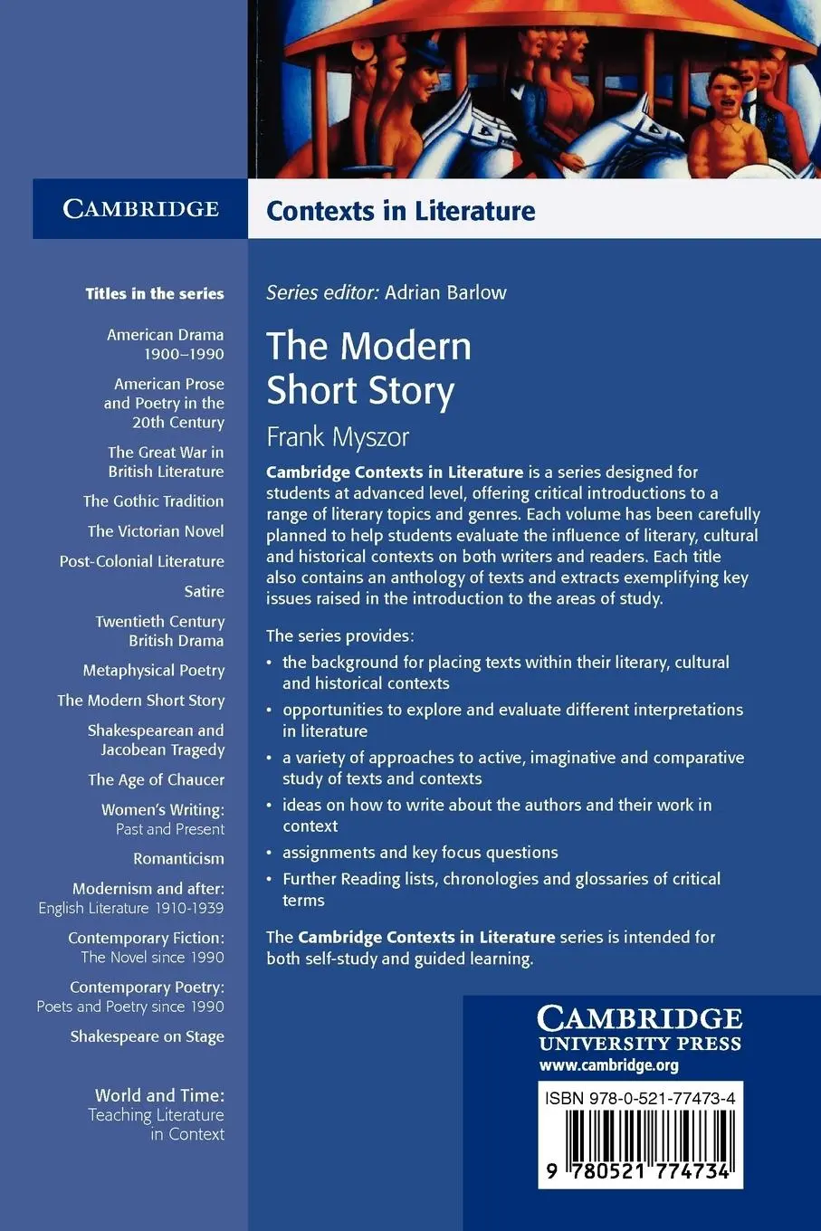 Rückseite: 9780521774734 | The Modern Short Story | Frank Myszor | Taschenbuch | Englisch | 2001