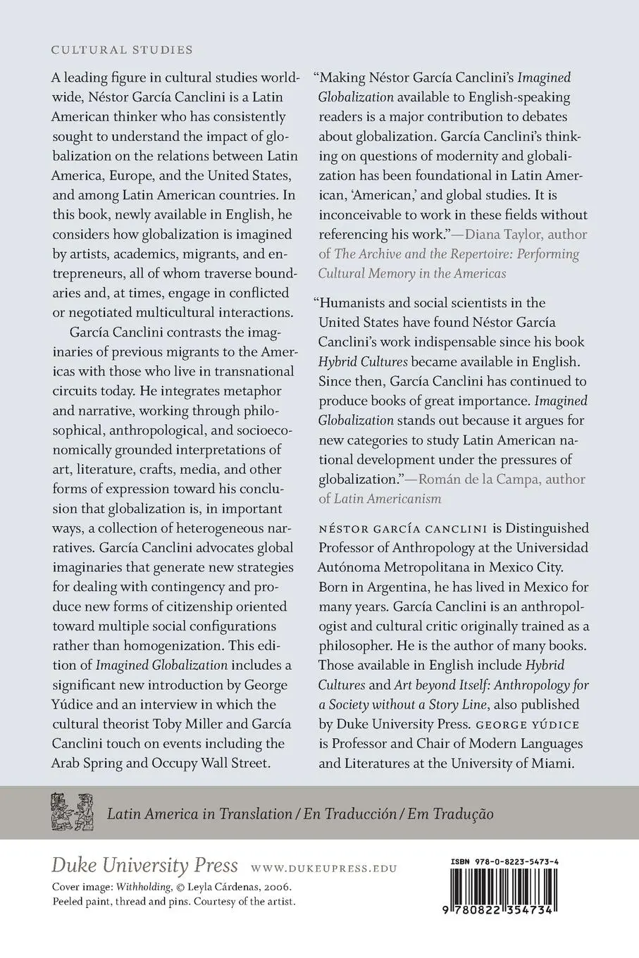 Rückseite: 9780822354734 | Imagined Globalization | Néstor García Canclini | Taschenbuch | 2014