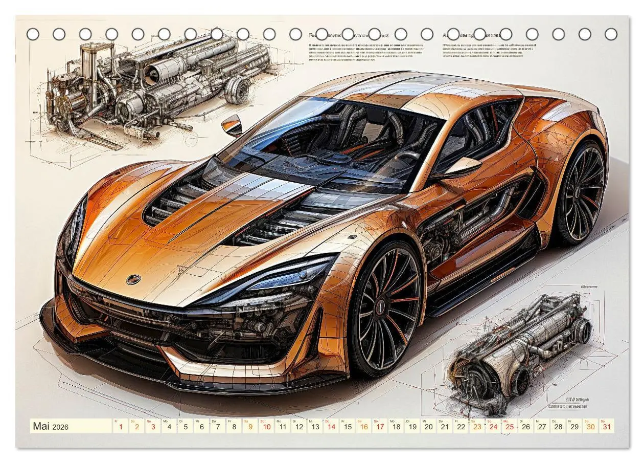 Bild: 9783457504734 | Blickpunkt Auto Design Zukunft (Tischkalender 2026 DIN A5 quer),...