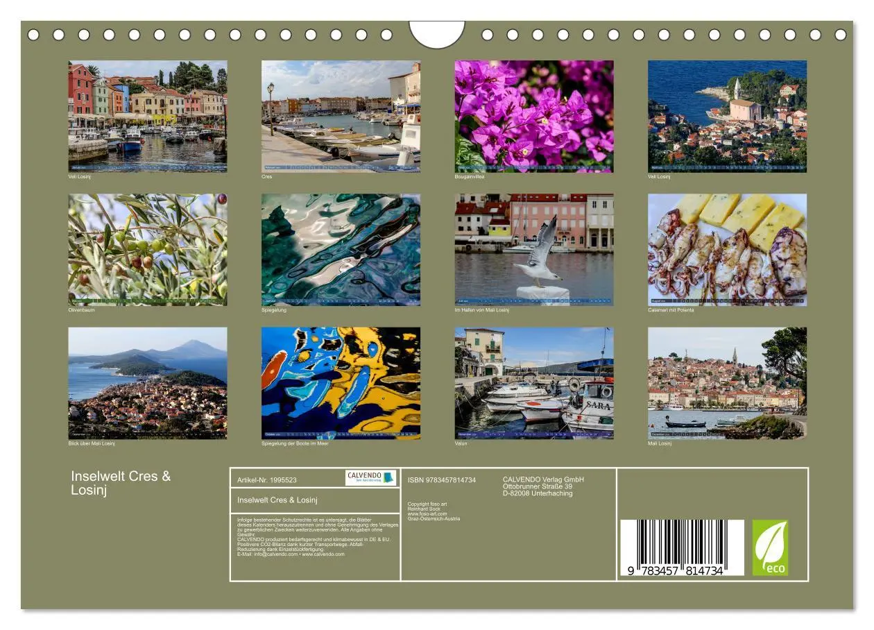 Bild: 9783457814734 | Inselwelt Cres &amp; Losinj (Wandkalender 2026 DIN A4 quer), CALVENDO...