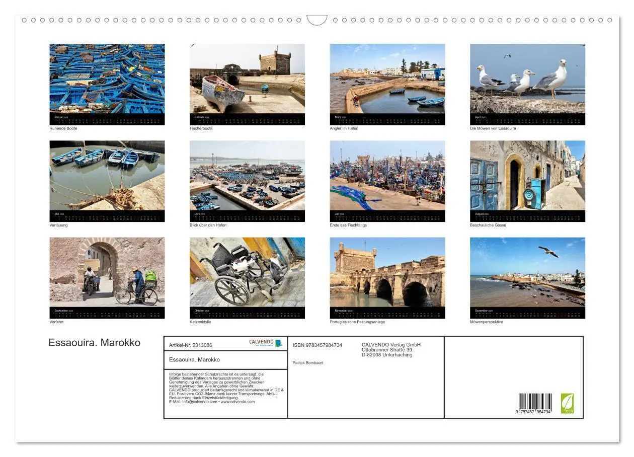 Bild: 9783457984734 | Essaouira. Marokko (Wandkalender 2026 DIN A2 quer), CALVENDO...
