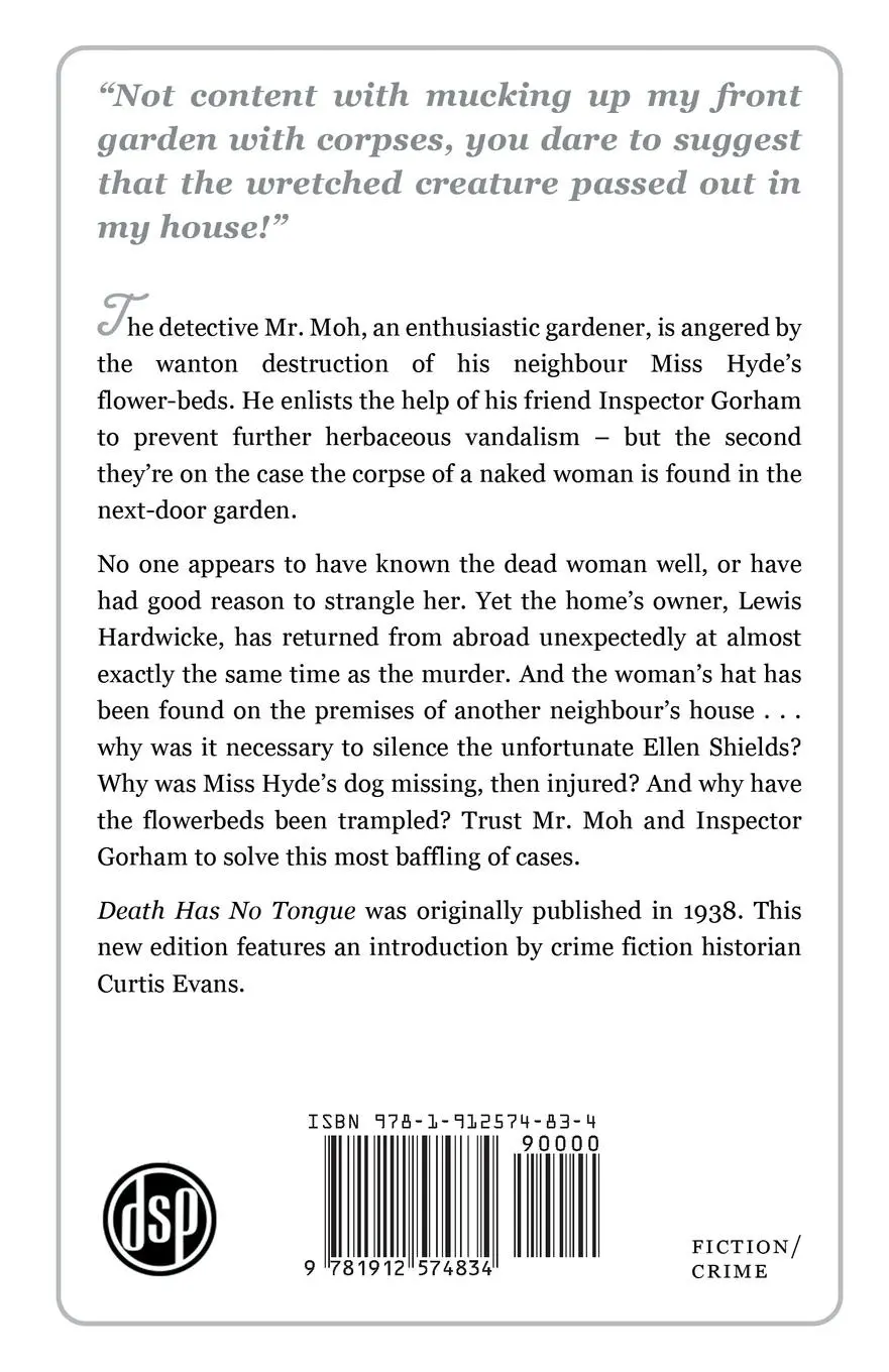 Rückseite: 9781912574834 | Death Has No Tongue | A Mr. Moh Mystery | Joan A. Cowdroy | Buch