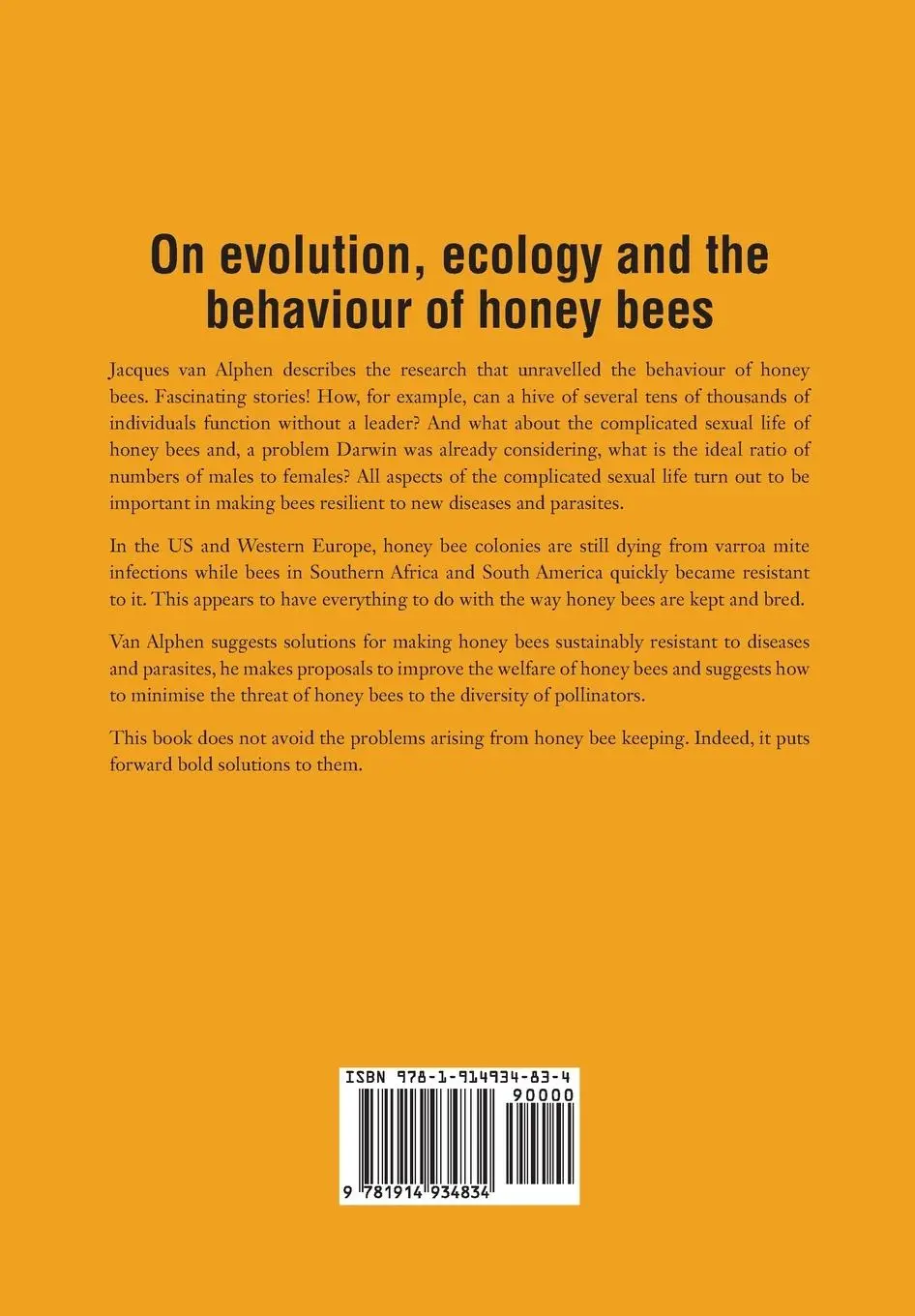 Rückseite: 9781914934834 | Honeybees, a Natural and less natural history | Jacques van Alphen