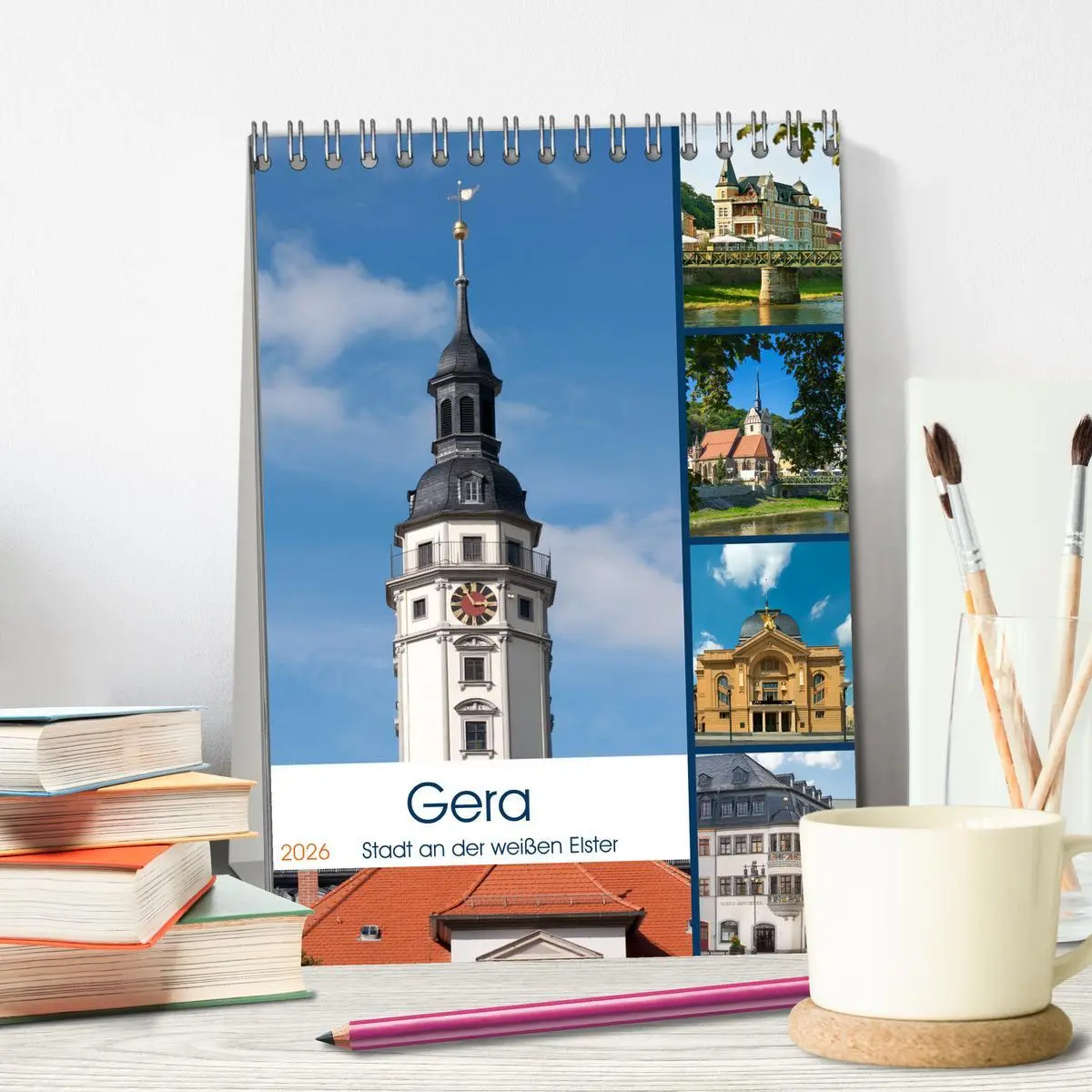 Bild: 9783516374834 | Gera - Stadt an der weißen Elster (Tischkalender 2026 DIN A5 hoch),...