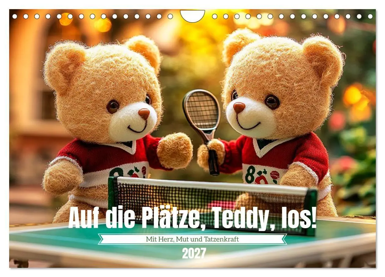 Cover: 9783594354834 | Auf die Plätze, Teddy, los! (Wandkalender 2027 DIN A4 quer),...