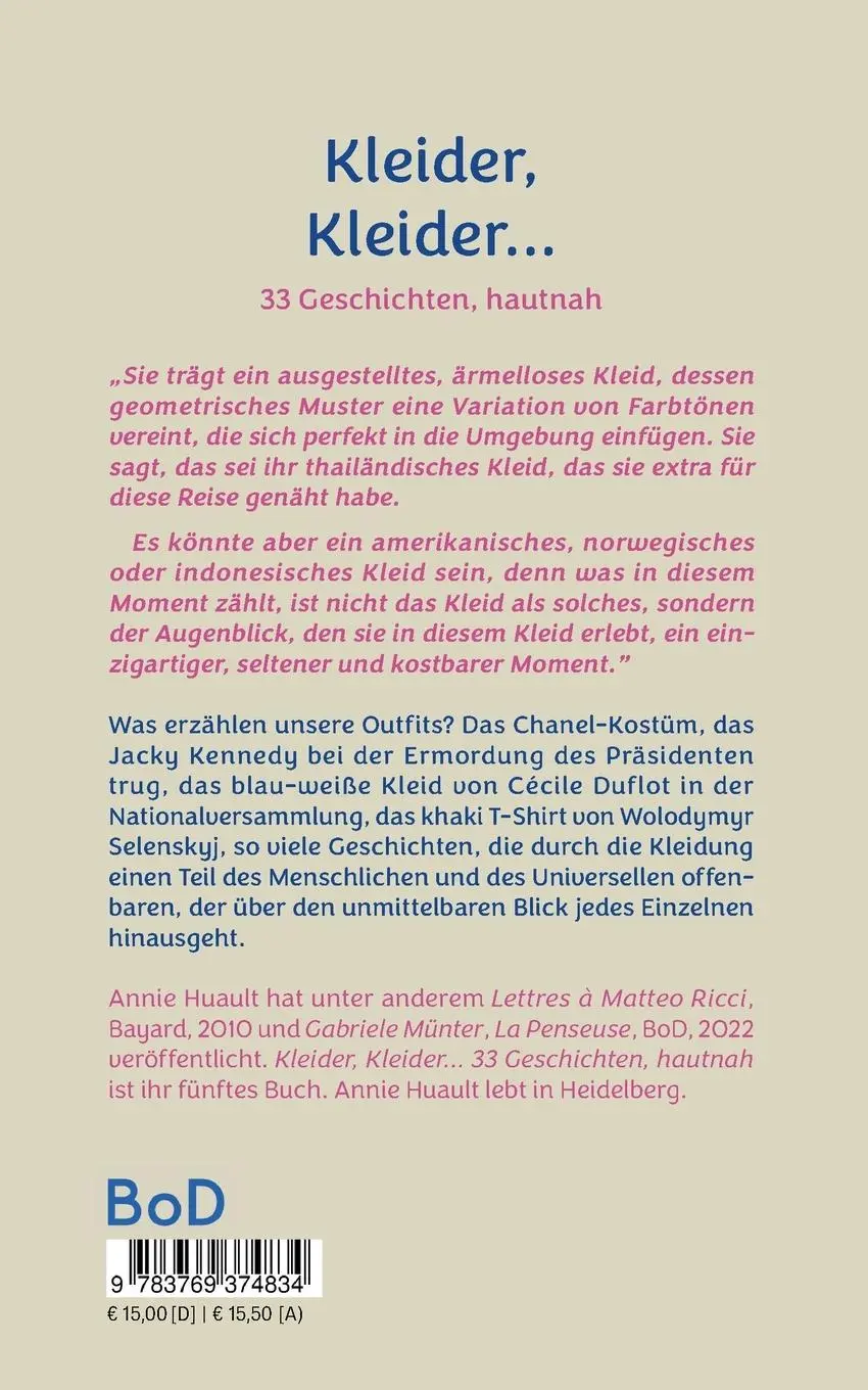 Rückseite: 9783769374834 | Kleider, Kleider... | 33 Geschichten, hautnah | Annie Huault | Buch