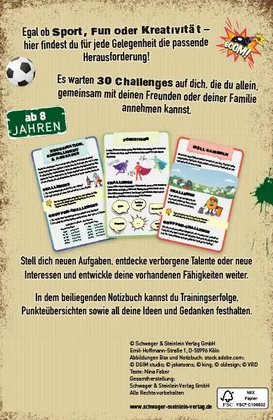 Rückseite: 9783849944834 | Challengebox 30 Mitmach-Ideen für coole Jungs | Verlag | Buch | 60 S.