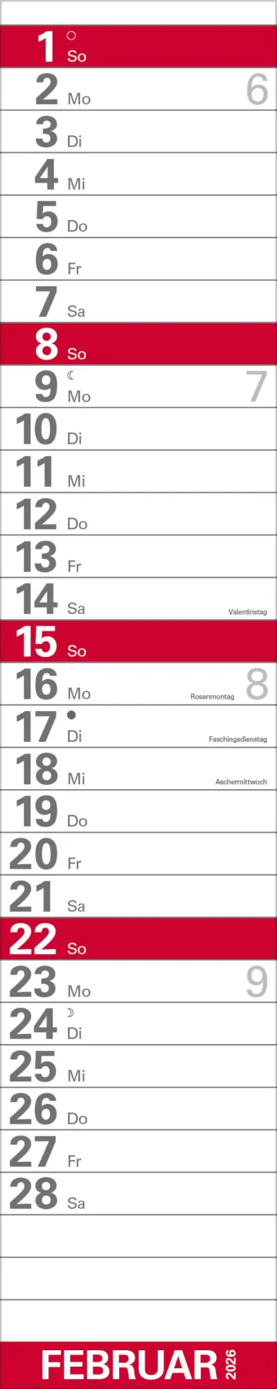 Bild: 9783731884934 | XXL Planer Großdruck rot 2026 | Verlag Korsch | Kalender | 13 S.