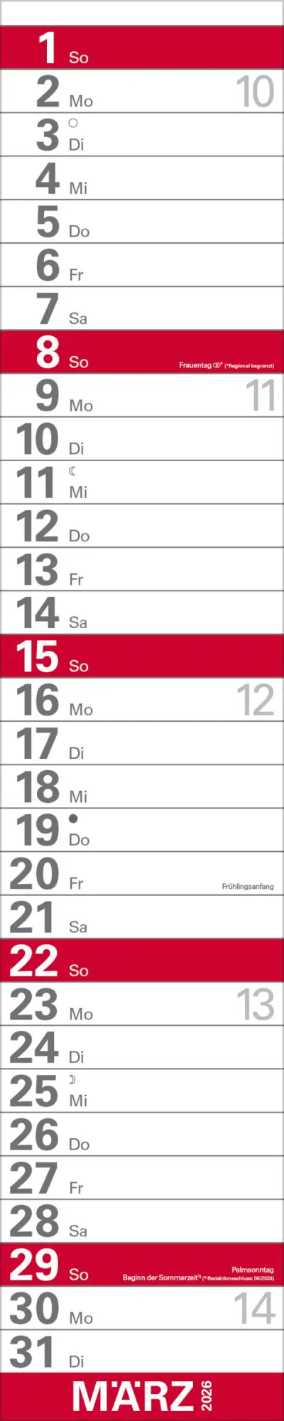 Bild: 9783731884934 | XXL Planer Großdruck rot 2026 | Verlag Korsch | Kalender | 13 S.