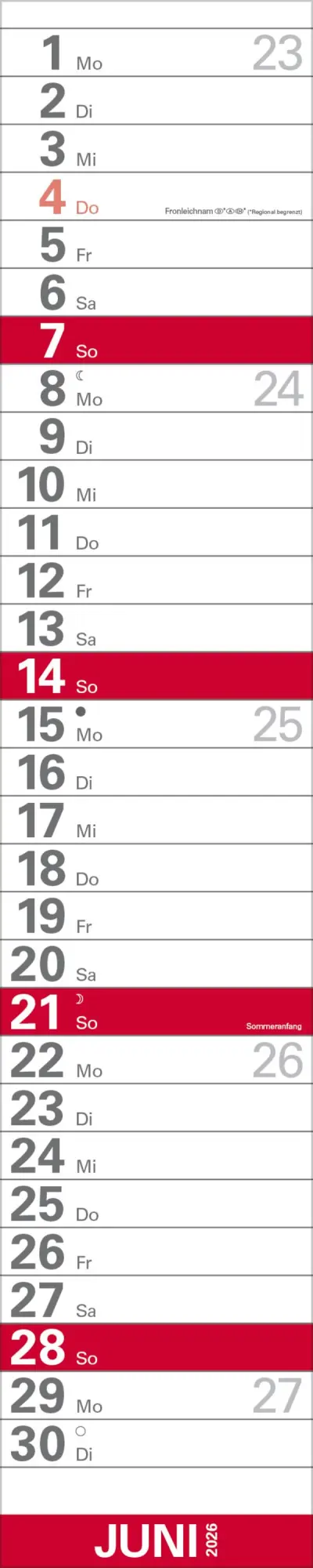 Bild: 9783731884934 | XXL Planer Großdruck rot 2026 | Verlag Korsch | Kalender | 13 S.