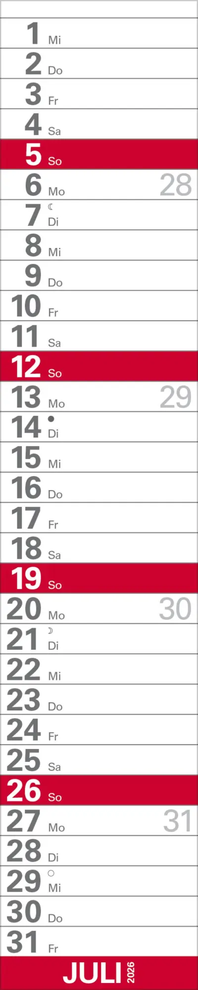 Bild: 9783731884934 | XXL Planer Großdruck rot 2026 | Verlag Korsch | Kalender | 13 S.