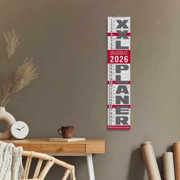 Bild: 9783731884934 | XXL Planer Großdruck rot 2026 | Verlag Korsch | Kalender | 13 S.