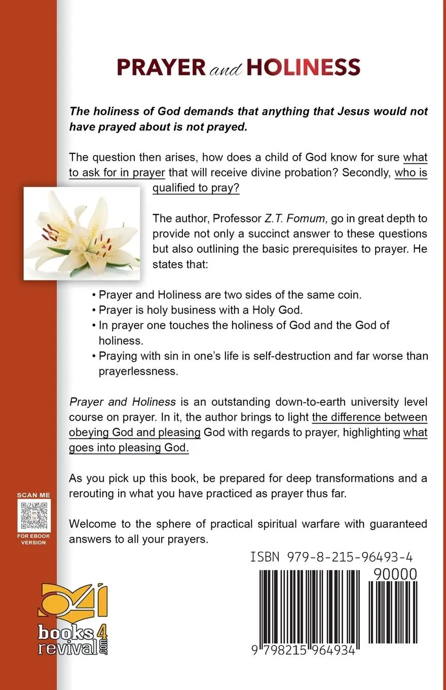 Rückseite: 9798215964934 | Prayer And Holiness | Zacharias Tanee Fomum | Taschenbuch | Englisch