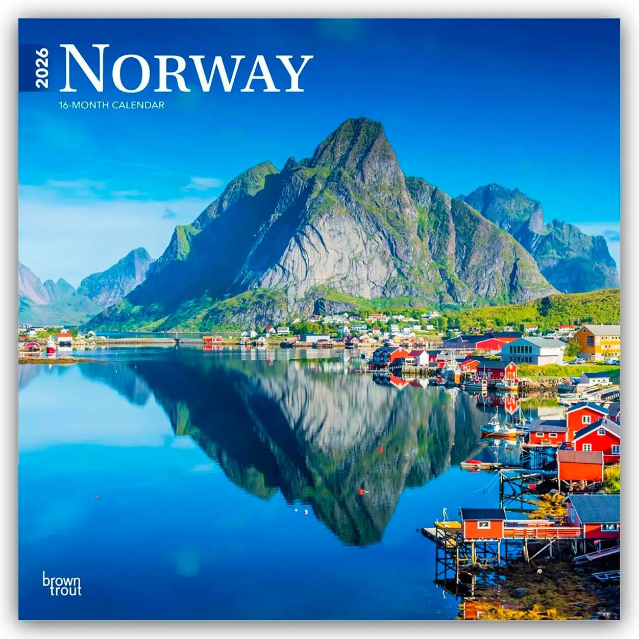 Cover: 9798330704934 | Norway 2026 12 X 24 Inch (Hanging) Monthly Square Wall Calendar...