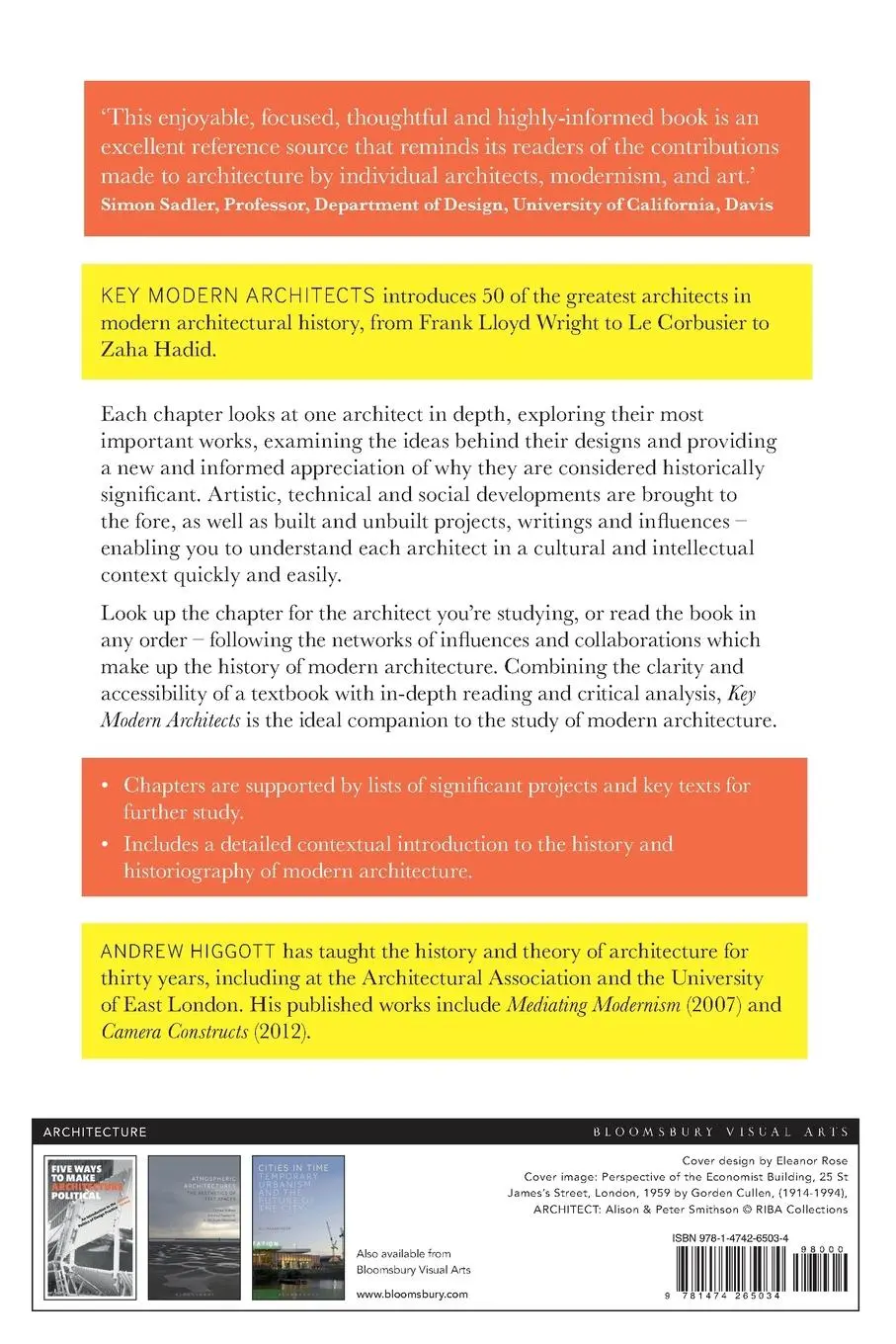 Rückseite: 9781474265034 | Key Modern Architects | 50 Short Histories of Modern Architecture