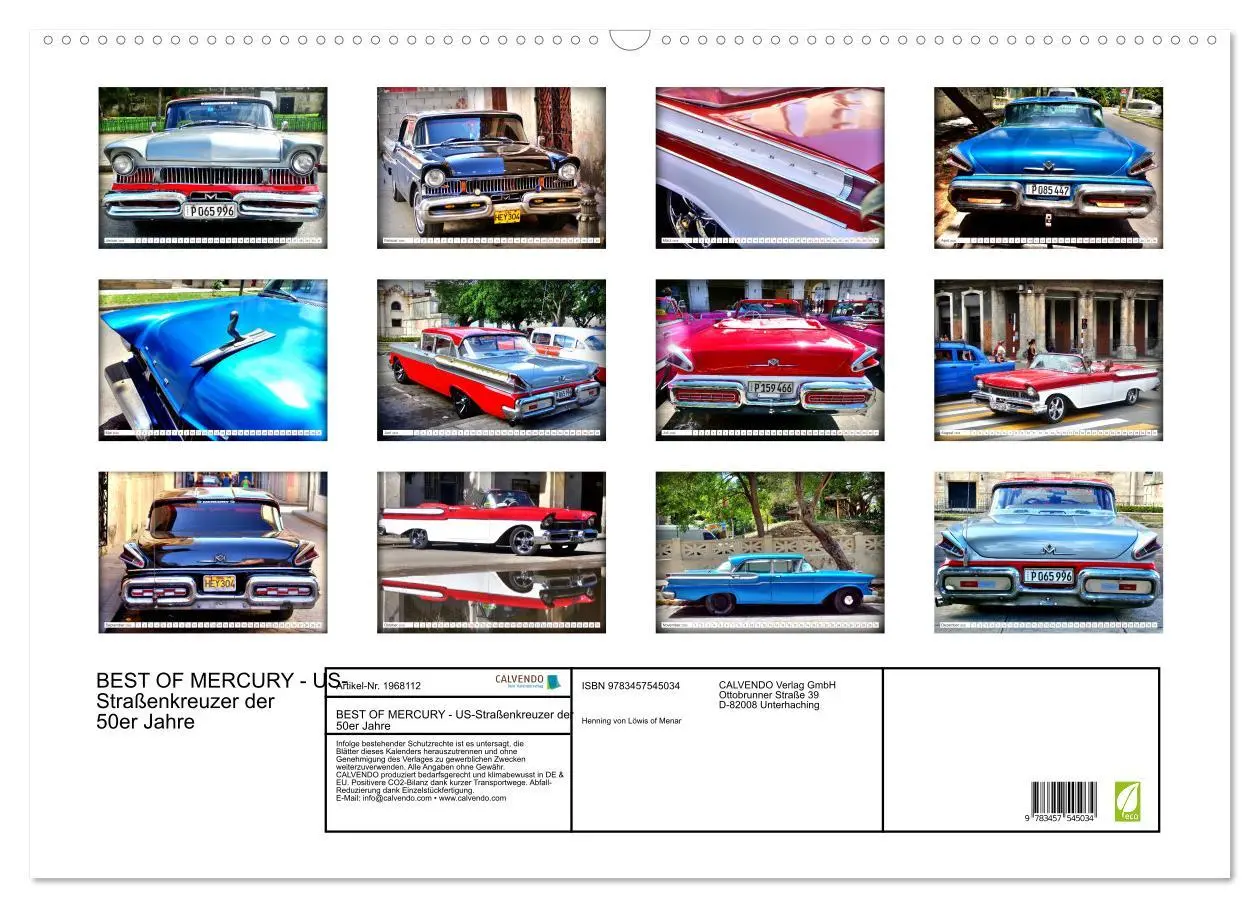 Bild: 9783457545034 | BEST OF MERCURY - US-Straßenkreuzer der 50er Jahre (Wandkalender...