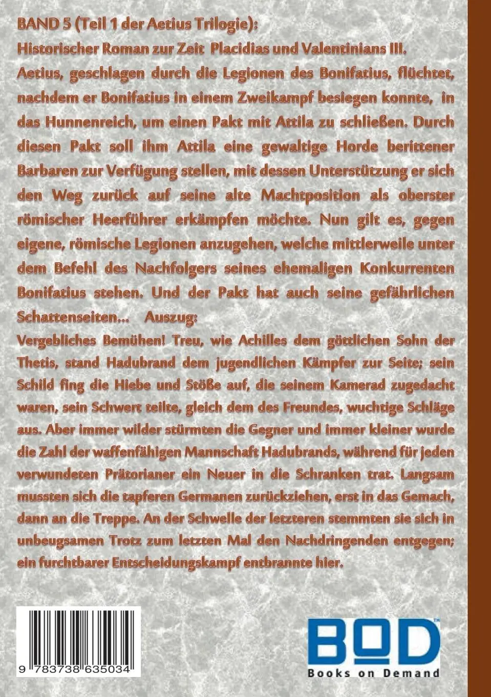 Rückseite: 9783738635034 | Rom im Untergang Band 5: Aetius - Roms letzter Adler | Kronenheim