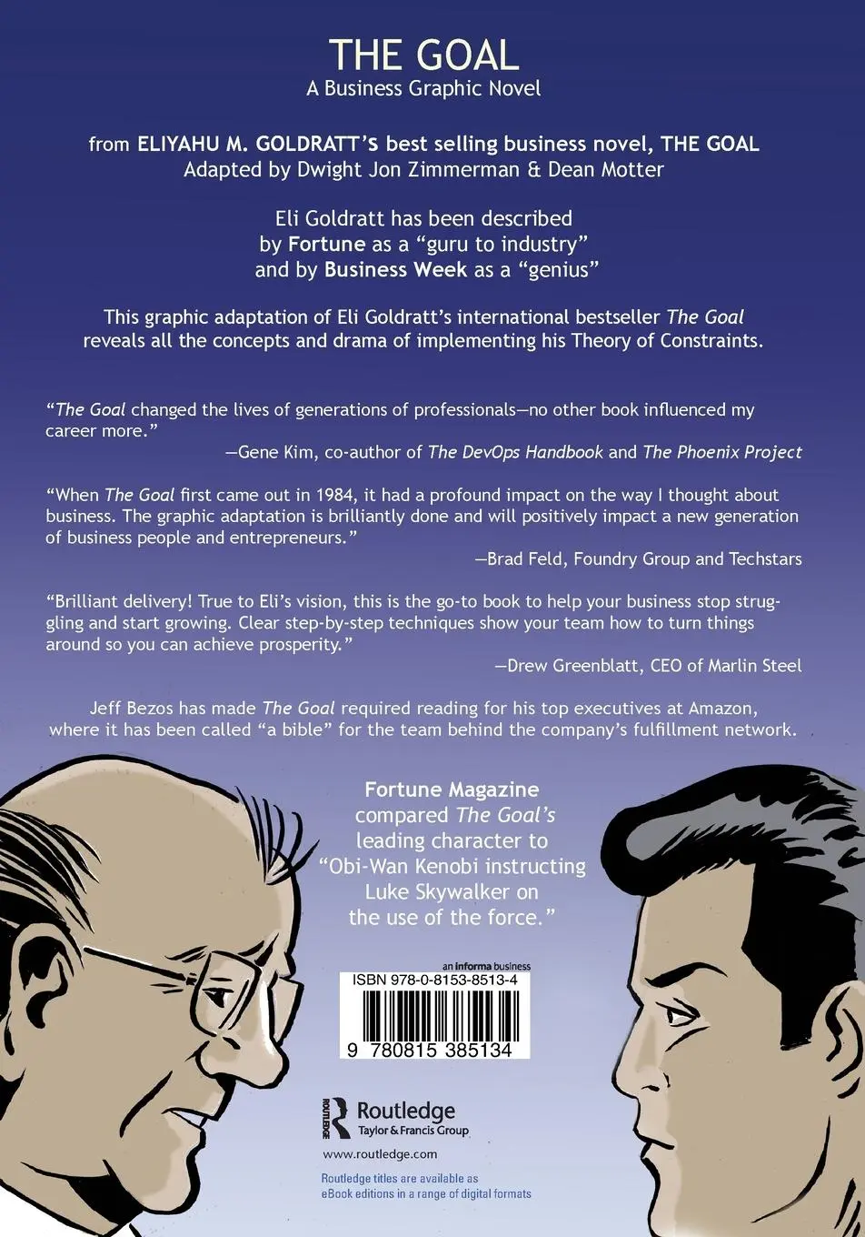 Rückseite: 9780815385134 | The Goal | A Business Graphic Novel | Eliyahu M Goldratt (u. a.)