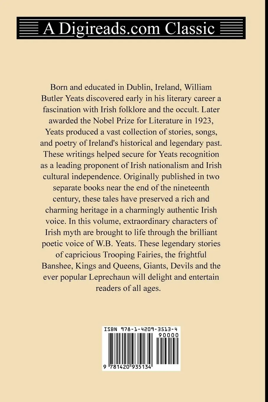 Rückseite: 9781420935134 | Irish Fairy and Folk Tales | William Butler Yeats | Taschenbuch | 2010