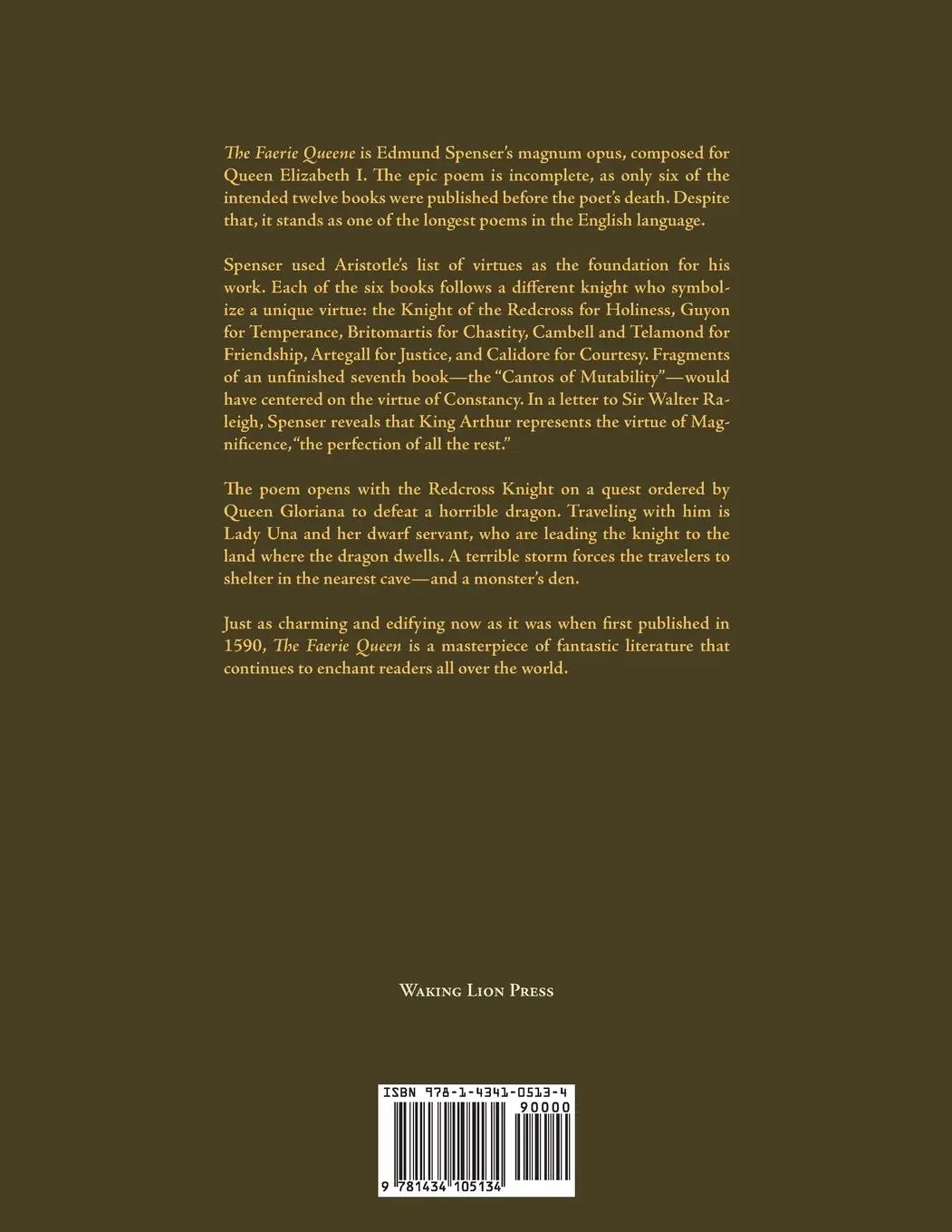 Rückseite: 9781434105134 | The Faerie Queene | Edmund Spenser | Taschenbuch | Englisch | 2023