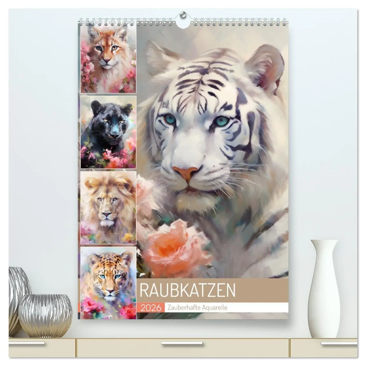Cover: 9783516315134 | Raubkatzen. Zauberhafte Aquarelle (hochwertiger Premium...